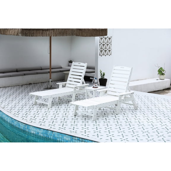 White Patio Set - Easy to Maintain - Garden Setting - Hassle-Free Outdoor Enjoyment