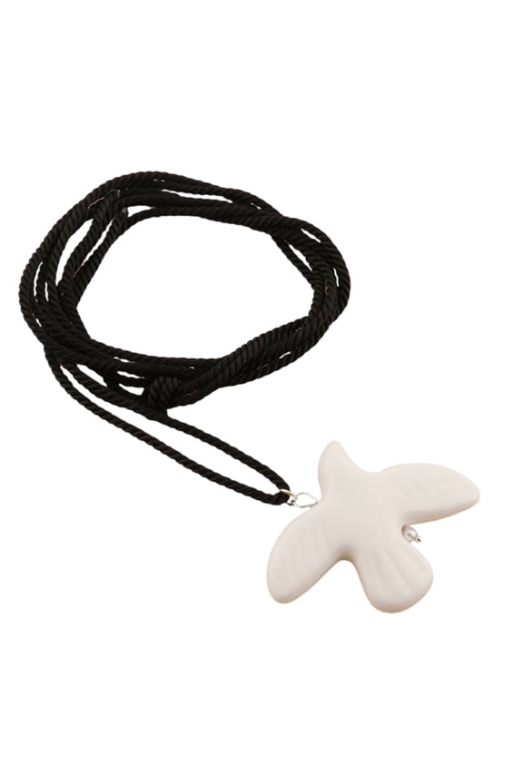 White Peace Doves Necklace Unique Student Jewelry Long Sweater Chain for Women Seeking Unique and Meaningful Jewelry