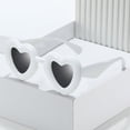 thumbnail image 1 of White Peach Heart Sunglasses Polarized Sunglasses Womens Retro Sunglasses Plastic Trendy Vintage Small Square Sun Glasses 90s Fashion Cute Sunnies One Size, 1 of 6