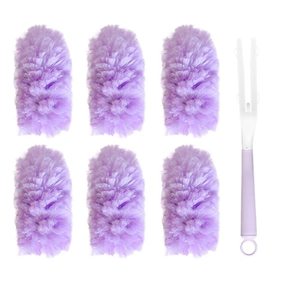 White Peach Scent Electrostatic Duster Electrostatic Adsorption Multi-Function Dust Duster Household Cleaning B