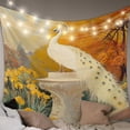 thumbnail image 1 of White Peacock Elegant Large Tapestry for Bedroom Wall Hanging Tapestry,Vintage Garden Floral Botanical Ceiling Backdrop Tapestries Poster Blanket Wall Decor for Teens Room Living Room Dorm 86" x 104", 1 of 8