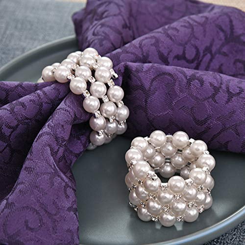 Christmas Tree SATIN BOWS Crystal Pearl Room Decor Purple