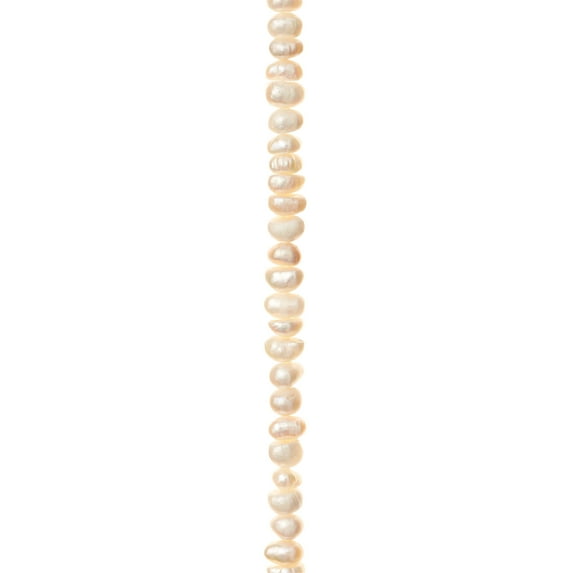 White Pearl Rondelle Beads, 5mm by Bead Landing™