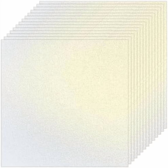 White Pearl Shimmer Paper Metallic Cardstock, 12" x 12" 20 Sheets 80 lb Cover Stock for Cricut, Invitations Card Making Weddings, Birthdays, DIY Craft