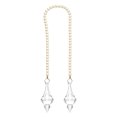 thumbnail image 1 of White Pearl String Christmas Tree Ornaments with Dual Clear Crystal Pendants, for Holiday Home Decor, Decoration, 1 of 3