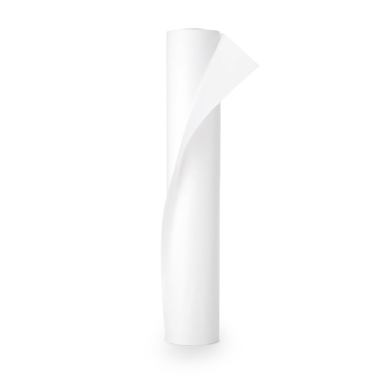 White Pediatric Table Paper, 24 Inch x 125 Feet. 12 Rolls of Crepe