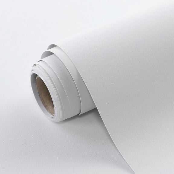 White Peel and Stick Wallpaper Solid White Contact Paper A Set of 23.6"x472" Matte Self Adhesive Waterproof Vinyl Roll for Wall Coverings,Cabinets,Countertops,Bedroom,Kitchen