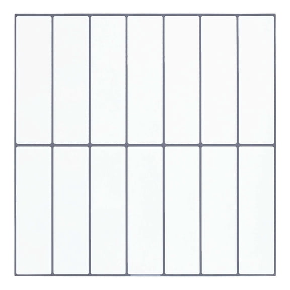White Peel and Stick Backsplash Tiles, 12" x 12" Self Adhesive Stick on Wall Tiles for Kitchen Bathroom