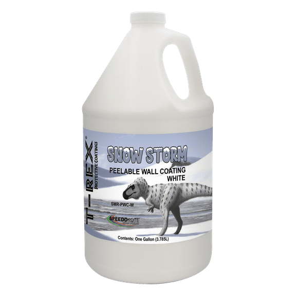 White Peelable Spray Booth Wall Coating, Snow Storm, SMR-PWC-W, One Gallon