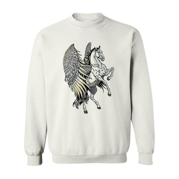 White Pegasus Sweatshirt Men -Image by Shutterstock, Male 3X-Large