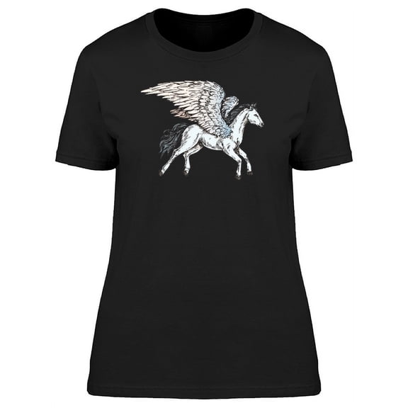 White Pegasus With Big Wings T-Shirt Women -Image by Shutterstock, Female Large