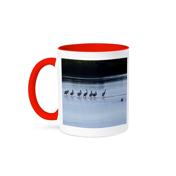 Pelican Theme Mug 11oz Two-Tone Red