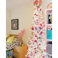 White Pencil Artificial Christmas Tree Skim Milk Pencil 7 Ft Pre