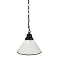 thumbnail image 1 of White Pendant Light with Brass Fixture, 1 of 11