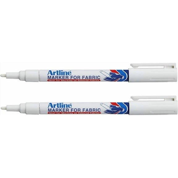 White Permanent Fabric Markers Pen For Clothing (2 Markers)