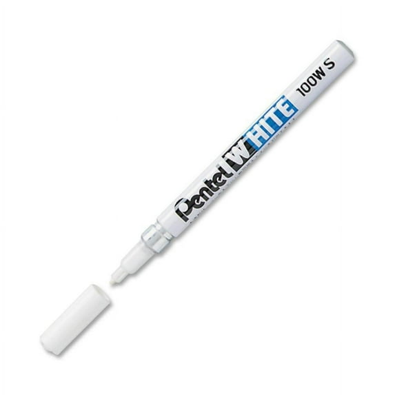 White Permanent Marker, Fine Bullet Tip, White | Bundle of 5 Each