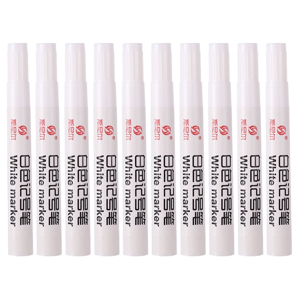 White Permanent Marker White Paint Pens for Wood Rock Leather Glass Metal Marker