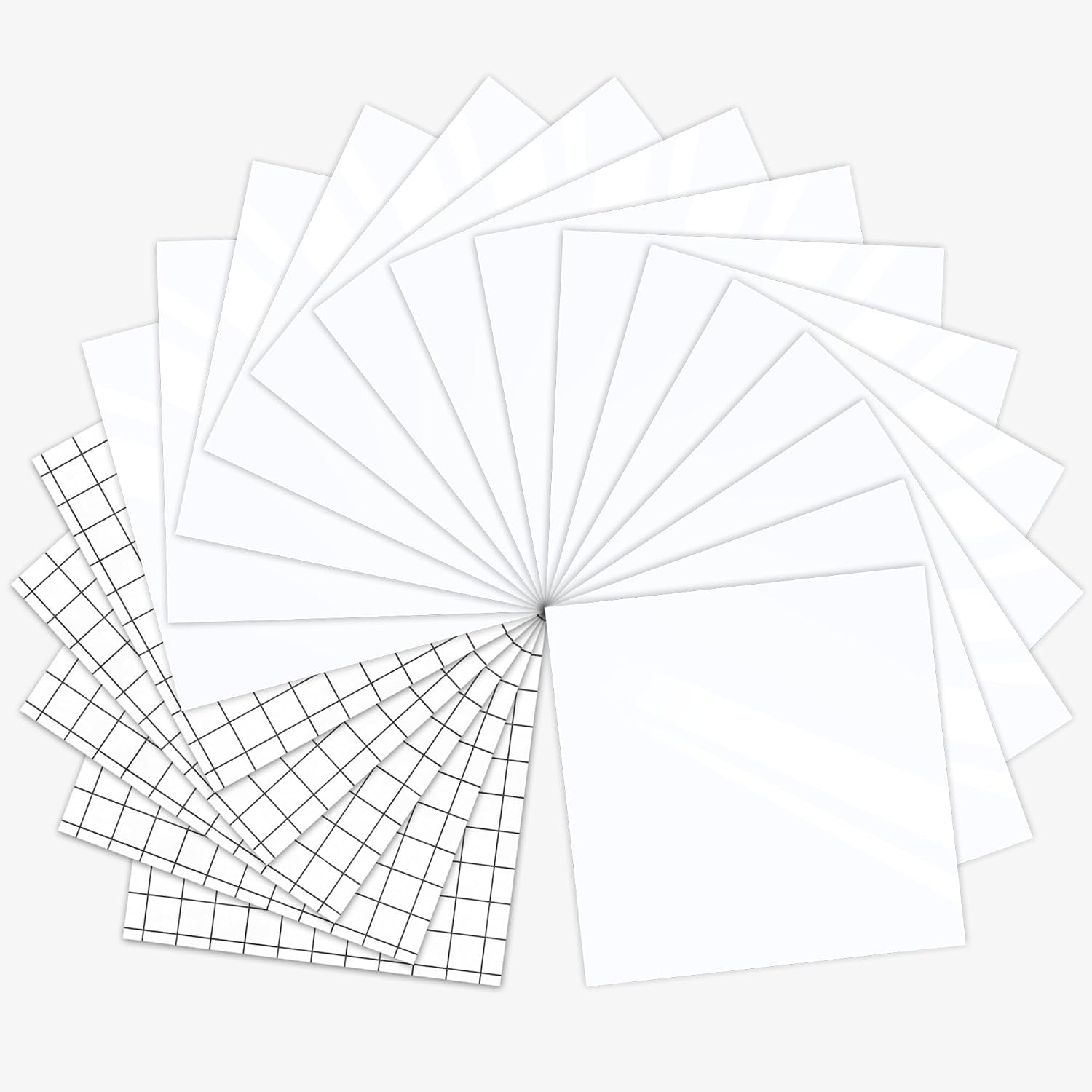 White Permanent Vinyl, 12" x Adhesive Sheets, 15 Vinyl Sheets & 5 Transfer Tape Permanent, Glossy Waterof