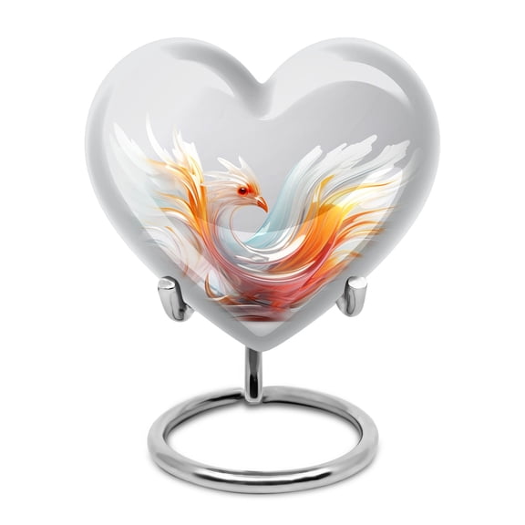 White Phoenix Mini Urns For Human Ashes Keepsake - Urns For Human Ashes Adult Male Dad - Dove Urn For Ashes - Funeral Urns For Adult Women - Keepsake Urn For Human Ashes (size - 3inch, 1pcs)
