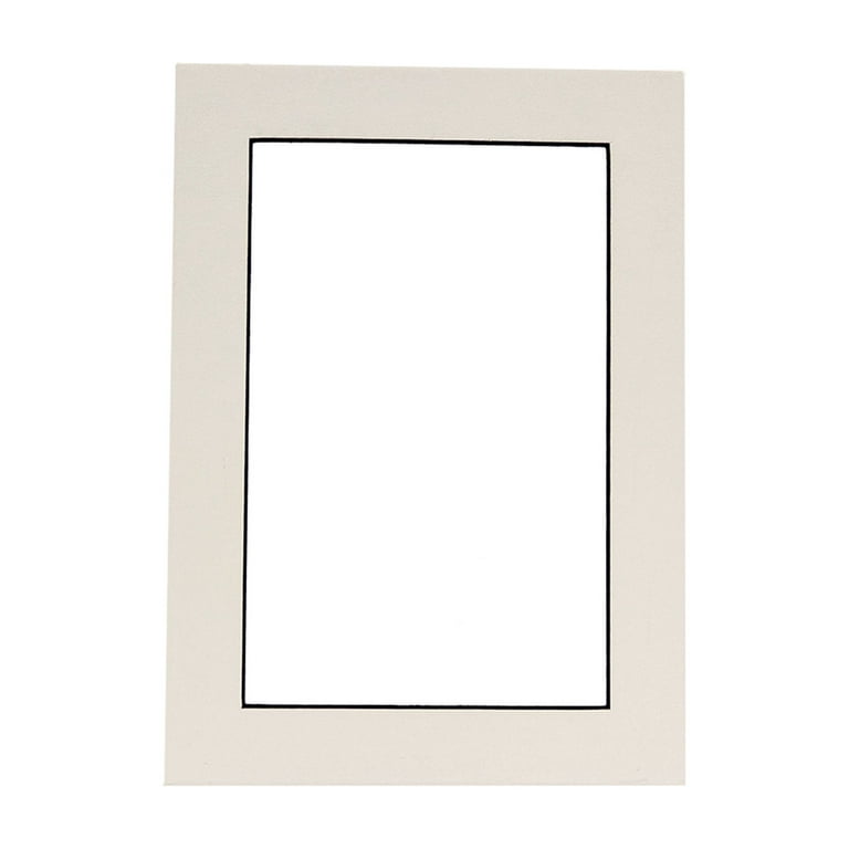 White Photo Mat with Black Core 10x12 for 8x10 Photos - Fits 10x12 Frame 