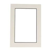 White Photo Mat with Black Core 16x20 for 8x10 Photos - Fits 16x20 Frame