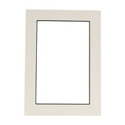 White Photo Mat with Black Core 8x10 for 5x7 Photos - Fits 8x10 Frame