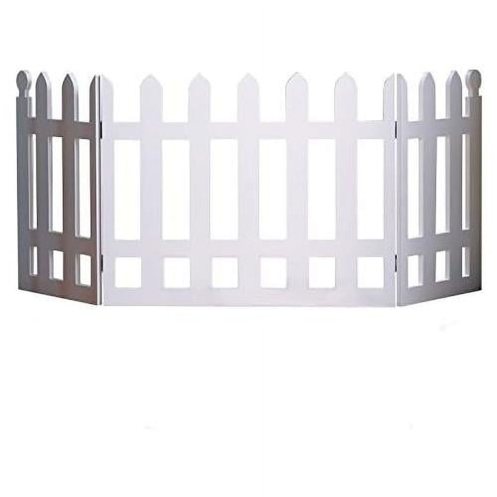 White Picket Fence Folding Pet Gate