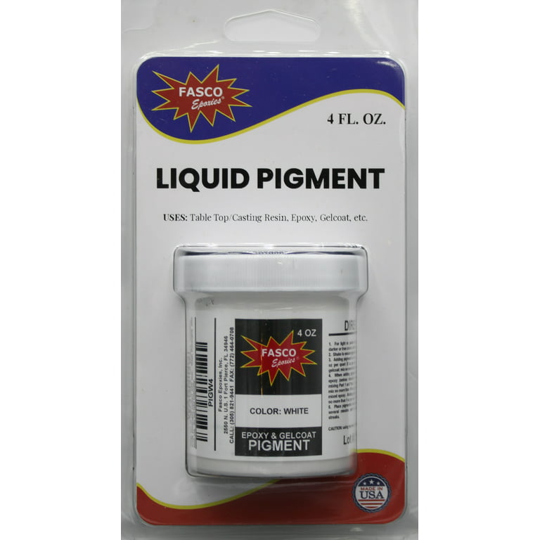 White Pigment for Epoxy Resin, Gelcoat, Paint, Latex - 4 oz