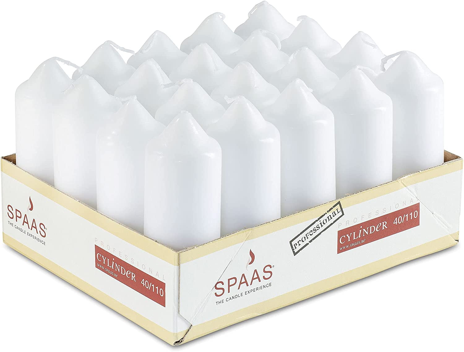 White Pillar Candles 20 Pack, 1.5x4 inch Unscented White Candles for