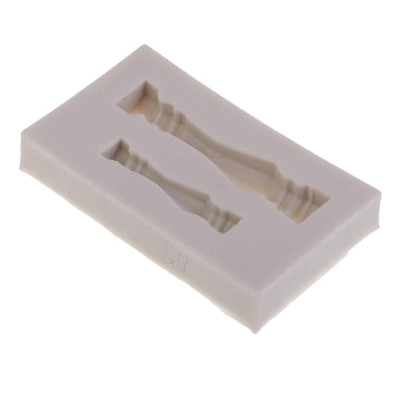 "White Pillars Wedding Cake Stand Fondant Support Roman Column Silicone Valentine's Day Wedding Cake Decoration Baking Tools, 2 Size Pillars"