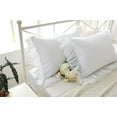 thumbnail image 1 of White Pillow Shams with Lace Ruffles Vintage Shabby Chic Pillowcases Pillow Covers Cotton Queen Size 20"X30" Luxury Elegant 2-Pack, 1 of 10