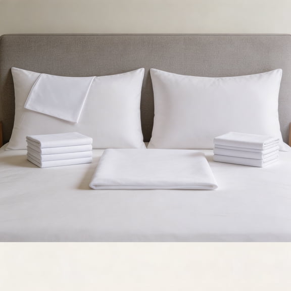 White Pillowcases Standard 4 Pack, 20x26 Pillow Cases with Envelope Closure, Soft Plain Brushed Microfiber Covers Breathable Wrinkle-Resistant