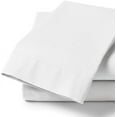 White Pillowcases, Standard Size, T200 Thread Count Cotton (Pack of 6)