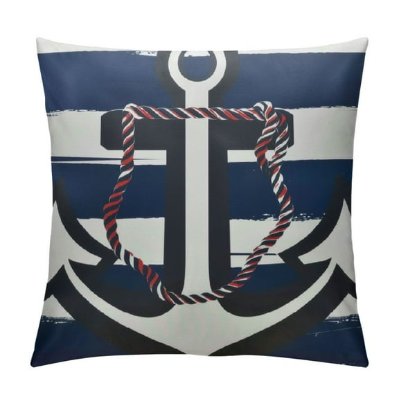 and White Pillowcovers Ocean Throw Pillow Covers Nautical Cushion Case for Sofa Home Decor Bedroom Living Room Outdoor Set of Beach Theme Pillow Cover