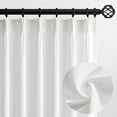 thumbnail image 1 of White Pinch Pleat Linen Curtains for Bedroom 90 Inches Long 2 Panel Set,Light Filtering Semi Sheer Privacy Bright Bohemian Gothic Decor Floor Length Curtains for Living Room 90 Length, 1 of 18