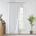thumbnail image 1 of White Pinch Pleated Full Blackout Curtains 60 inch Wide Thermal Insulated Window Panels 95 inch for Living Room Bedroom Room Darkening Pinch Pleat Drapes with Hooks Back Tab 60" Wx95 Lx1, 1 of 9