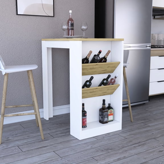 White-Pine Finished Counter Island | Perfect for Family Meal Preps | Increases Storage in Kitchen