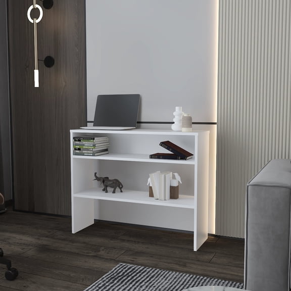 White Pine Melamine Table | In Primary Areas, Holds Decorative Objects
