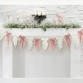 thumbnail image 1 of White Pink Bow Garlands Banner Satin Ribbon Bow Decor for Girls Room Hanging Bow Garlands for Birthday Baby Shower Party Bridal Shower, 1 of 5