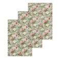 thumbnail image 1 of White Pink Flower Kitchen Dish Towels for Drying Dishes Set of 3, Shabby Chic Spring Vintage Leaf Green Waffle Weave Microfiber Hand Tea Bathroom Towels Quick Dry & Absorbent Towel 15.7x23.6, 1 of 7