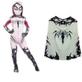 thumbnail image 1 of White Pink Hooded Spider Hero Bodysuit Stretch Printed Cosplay Full Body Outfits Costumes for Women Halloween Cosplay, 1 of 7