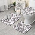 thumbnail image 1 of White and Pink Of Leopard Print Bathroom Rugs Sets 3 Piece,Toilet Cover Set,Absorbent Non Slip Bathroom Mats Sets with U-Shaped Contour Rug Toilet Rug Set, 1 of 5