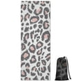 thumbnail image 1 of White and Pink Of Leopard Print Hot Yoga Mat Towel Non Slip for Hot Yoga - Quick-Drying Yoga Mat Cover with 4 Corner Pockets with Travel Bag - Hot Yoga Towel Non Slip 70"x26", 1 of 6