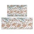 thumbnail image 1 of White Pioneer Flower and Paisley Pattern Kitchen Rugs Sets Of 2,Anti Fatigue Kitchen Mat Rugs Non Slip Washable,Decorative Kitchen Floor Mats for Kitchen,Sink,Laundry,17"x30"+17"x47", 1 of 7