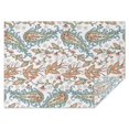 thumbnail image 1 of White Pioneer Flower and Paisley Pattern Rectangle Tablecloth 60"x84",Waterproof Polyester Rectangle Table Cloth, Wipeable Spillproof Polyester Tablecloth for Dining, Camping, Indoor and Outdoor, 1 of 5