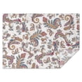 thumbnail image 1 of White Pioneer Flower and Paisley Pattern Rectangle Tablecloth 60"x84",Waterproof Polyester Rectangle Table Cloth, Wipeable Spillproof Polyester Tablecloth for Dining, Camping, Indoor and Outdoor, 1 of 5
