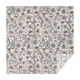 thumbnail image 1 of White Pioneer Flower and Paisley Pattern Square Tablecloth,Waterproof Square Table Cover,Wipeable Spillproof Washable Table Cover for Home Kitchen Party Decor 42"X42"(107x107cm), 1 of 6