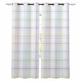 thumbnail image 1 of White Plaid Grid Blackout Curtains 96 Inch Length 2 Panels Set, Colorful Line Modern Simple Geometric Full Shading Curtains for Windows, Blackout Curtains for Bedroom Living Room 52"x96", 1 of 8