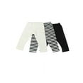 thumbnail image 1 of White, Black, and Black & White Striped Leggings Set of 3 For 18 Inch Dolls | American Fashion World, 1 of 1