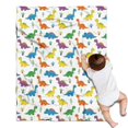 thumbnail image 1 of White Plant Dinosaurs Pattern Blanket,Comfortable Soft Flannel Throw Blanket,All Season,Warm Lightweight Blankets for Sofa Bed Couch Living Room Chair,30"x40", 1 of 4